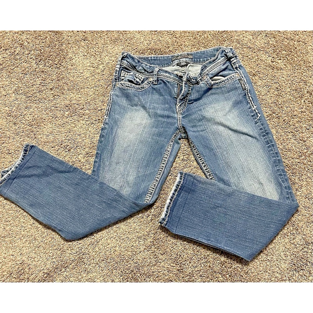 Silver Suki Capri WOMENS STRETCH JEANS SIZE 29 - THICK STITCH